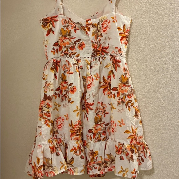 Janie and Jack Floral White and Orange Dress - Picture 4 of 5